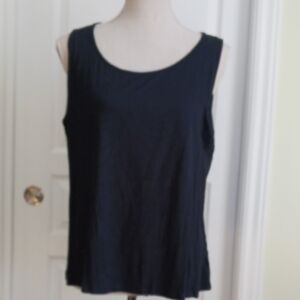 J. Jill Wearever Elegant Black Sleeveless Top Size L Petite